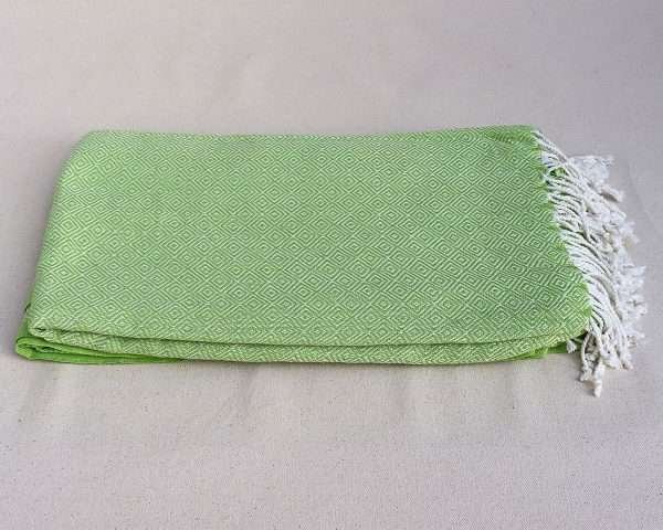 turkish towel peshtemal organic cotton lime green premium quality (1)