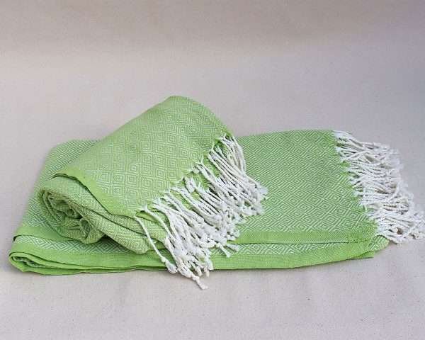 turkish towel peshtemal organic cotton lime green premium quality (2)