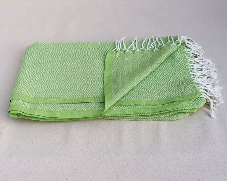 turkish towel peshtemal organic cotton lime green premium quality (3)