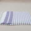 turkish towel peshtemal organic cotton white lilac striped (1)