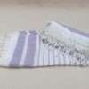 turkish towel peshtemal organic cotton white lilac striped (2)
