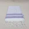 turkish towel peshtemal organic cotton white lilac striped (4)