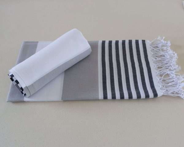 turkish-towel-silver-and-black-stripe