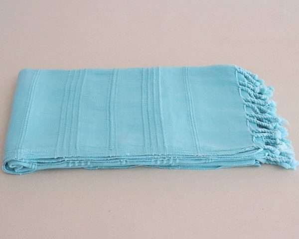 turkish towel turquoise striped stonewashed