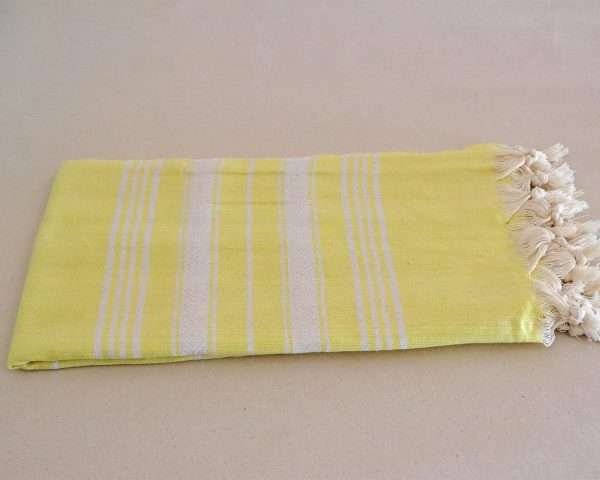 turkish towel yellow white stripe